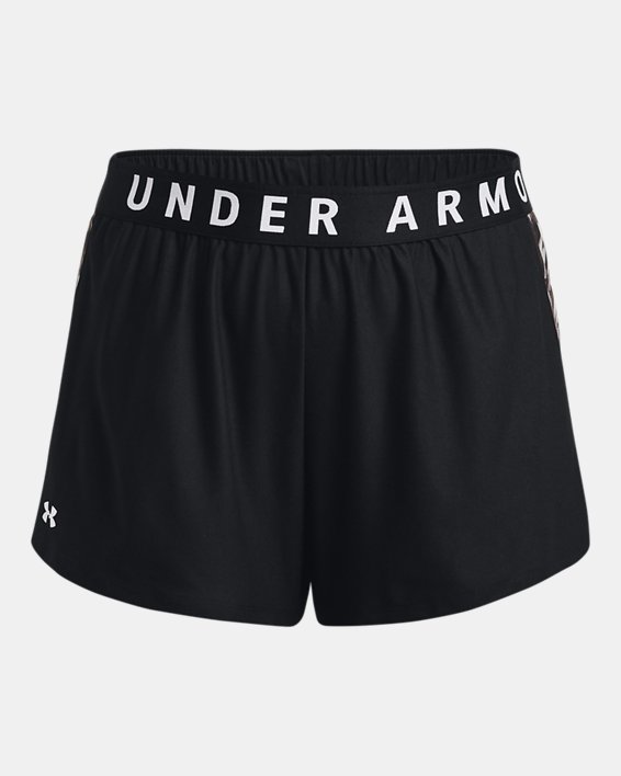 Women's UA Play Up 3.0 Printed Shorts, Black, pdpMainDesktop image number 4